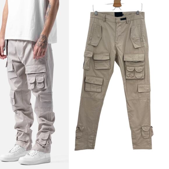 BlackTailor‎ X100 Cargo Pants Cotton Khaki Tan Beige Size 26